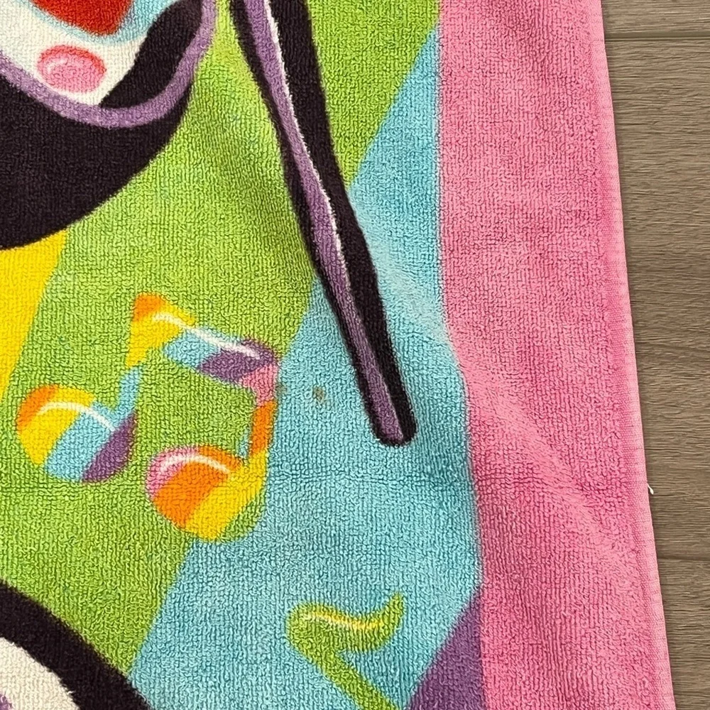 VINTAGE LISA FRANK HOLLYWOOD BEAR BEACH TOWEL